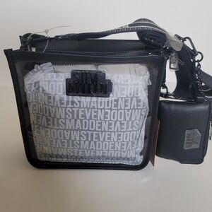 Steve Madden Black Transparent Bag
